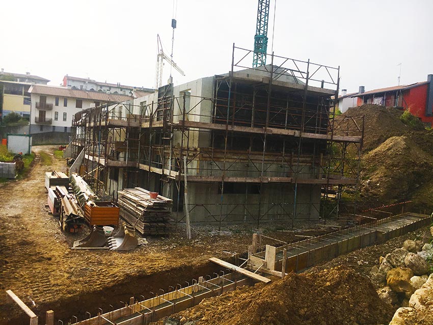 Cantiere edile a Treppo Grande